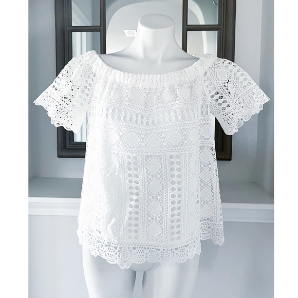 Sunday in Brooklyn White Evie Off-the-Shoulder Top, by Anthropologie Size S NEW - Picture 10 of 10